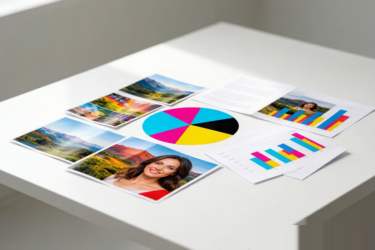 Impressions couleur vibrantes – photos, graphiques et documents